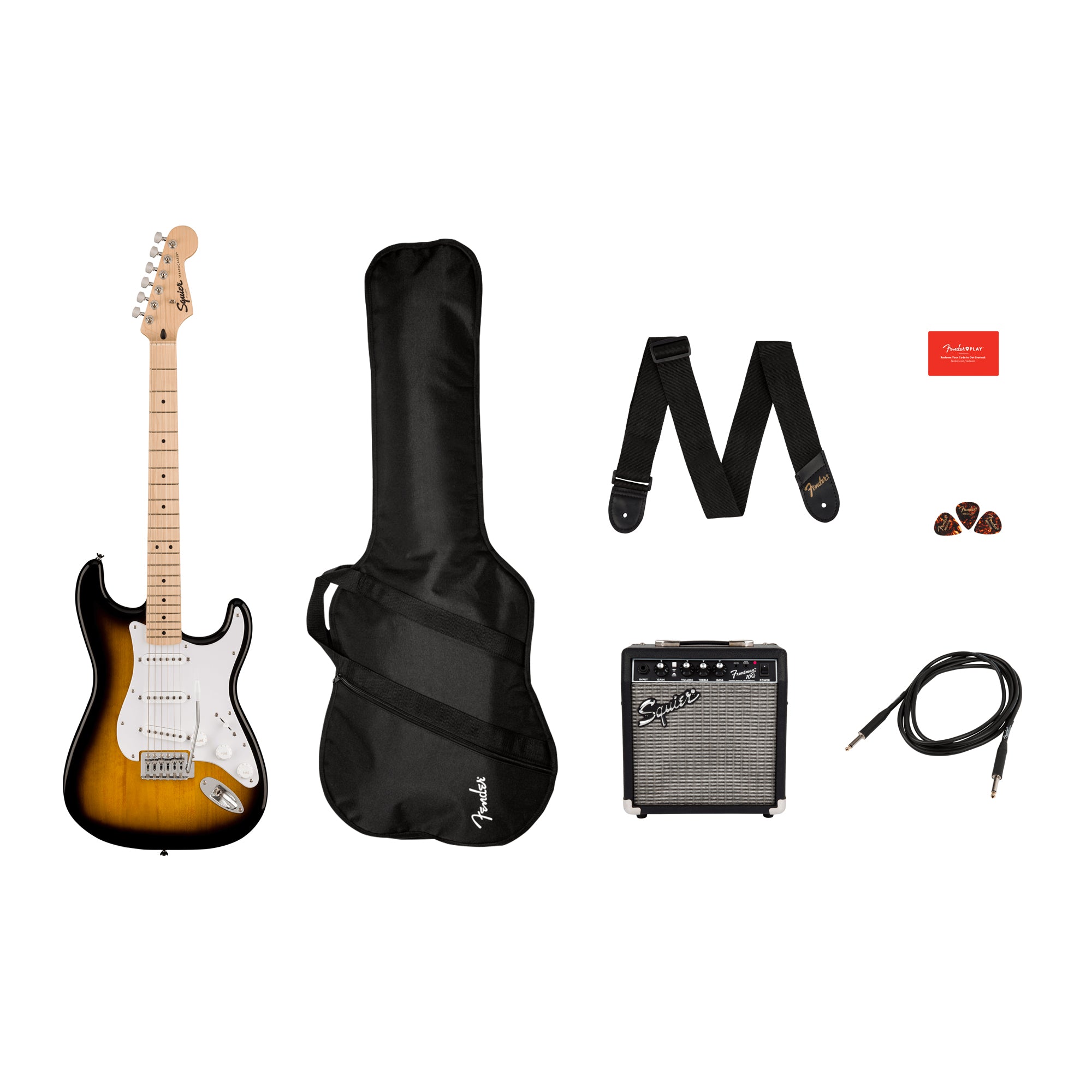 Squier Sonic Stratocaster Pack - 2-Color Sunburst
