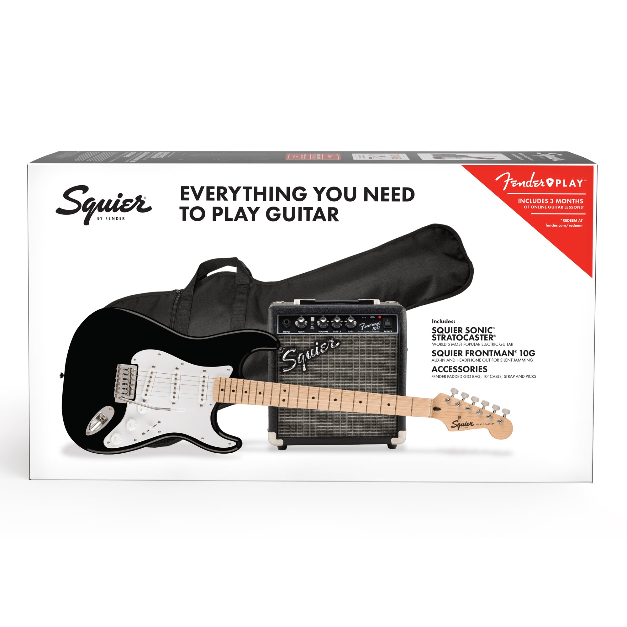 Squier Sonic Stratocaster Pack - Black