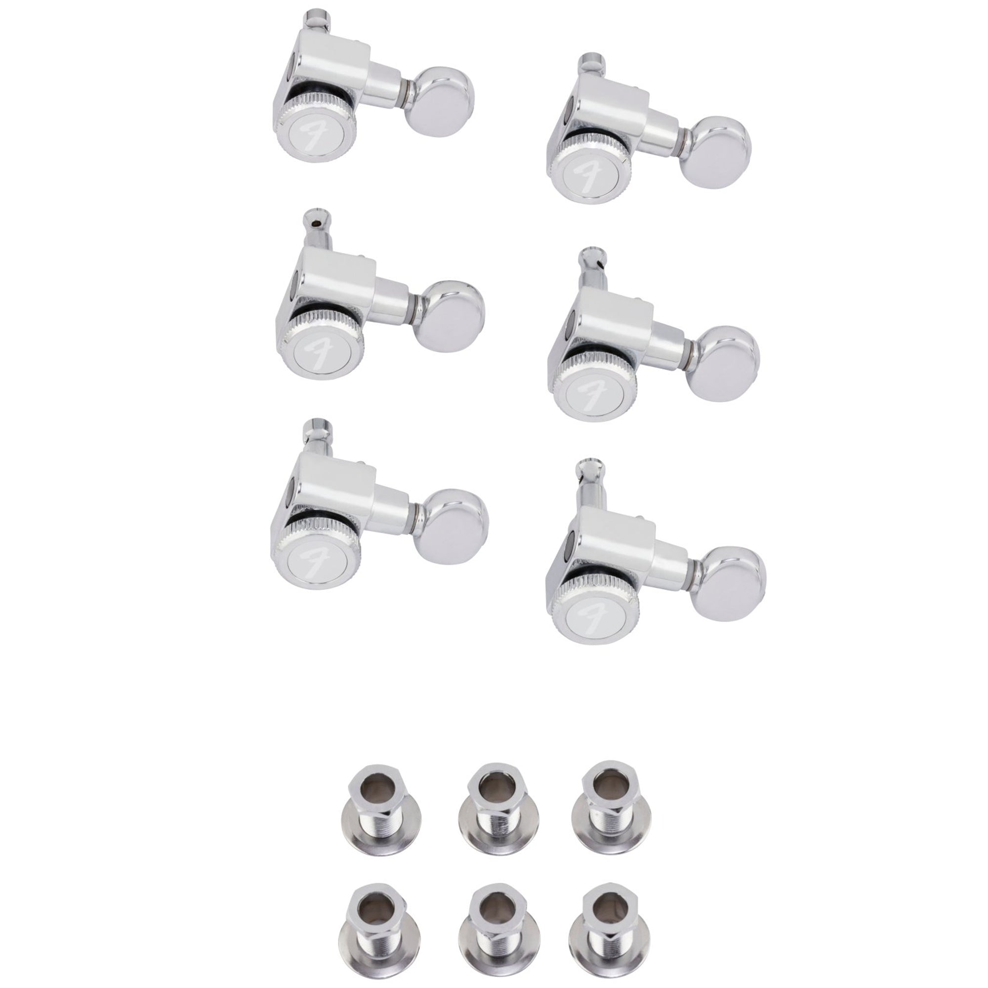 Fender Locking Stratocaster/Telecaster Vintage Buttons Tuning Machine Set - Chrome