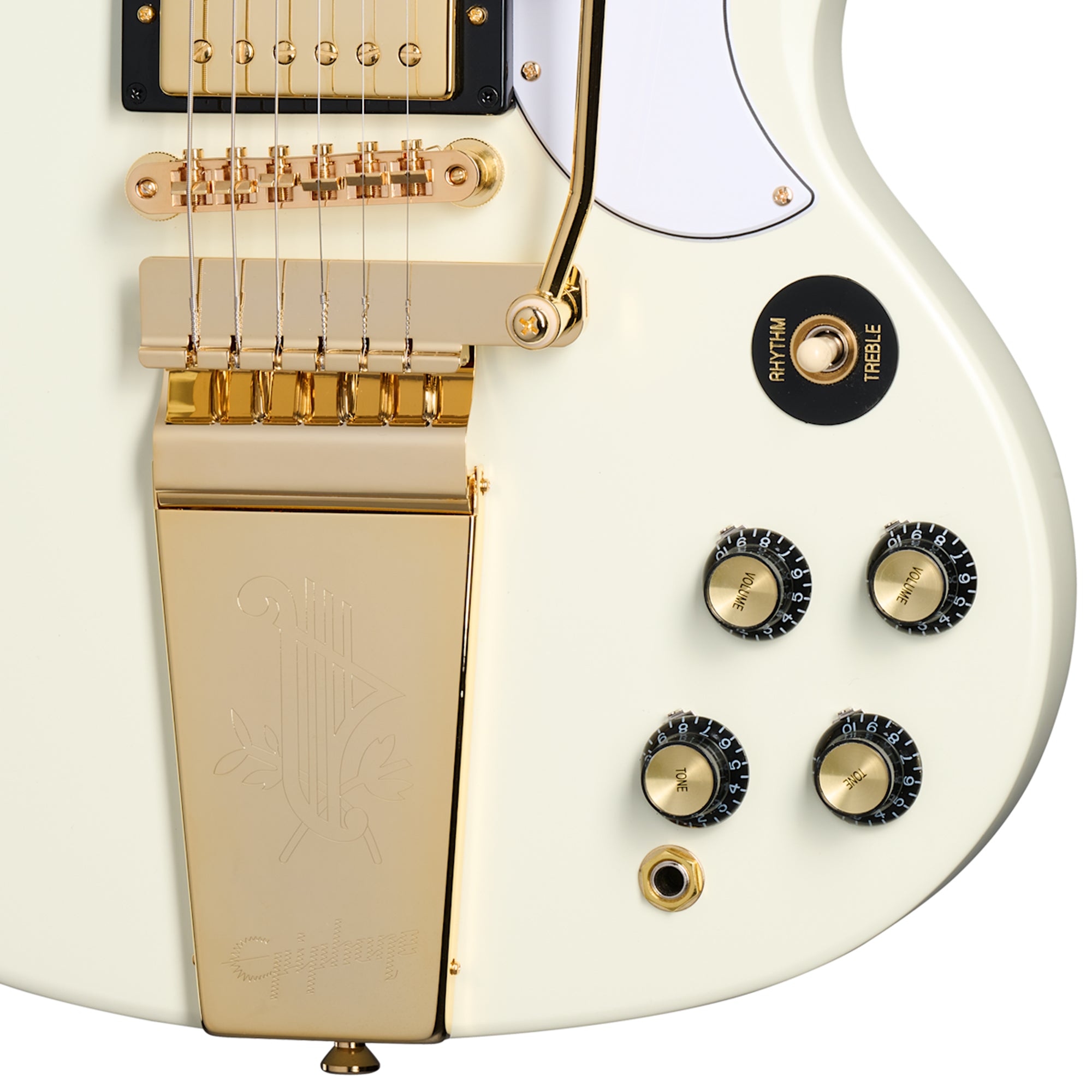 Epiphone 1963 Les Paul SG Custom with Maestro Vibrola-  Classic White
