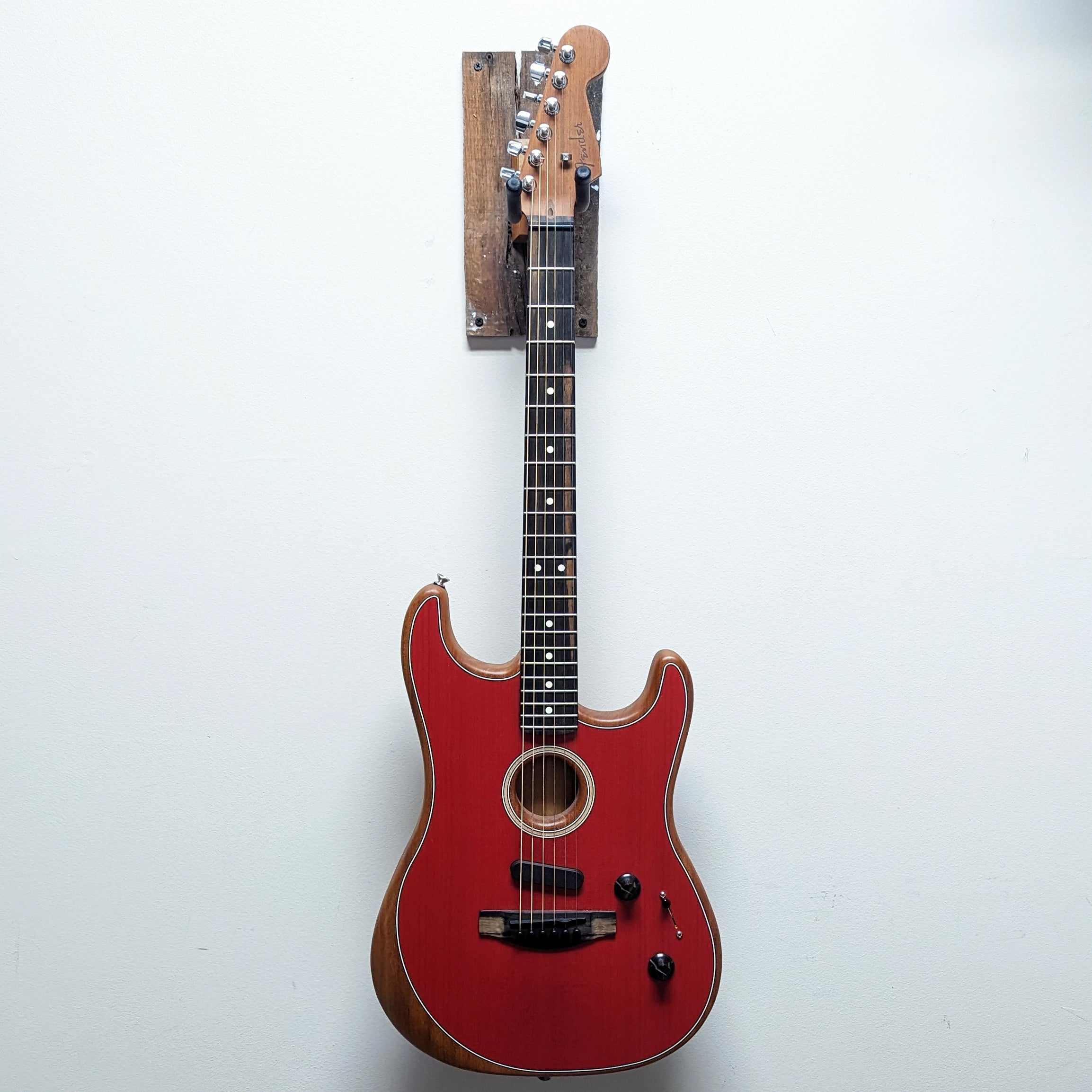 Fender American Acoustasonic Stratocaster Dakota Red Acoustic/Electric Guitar