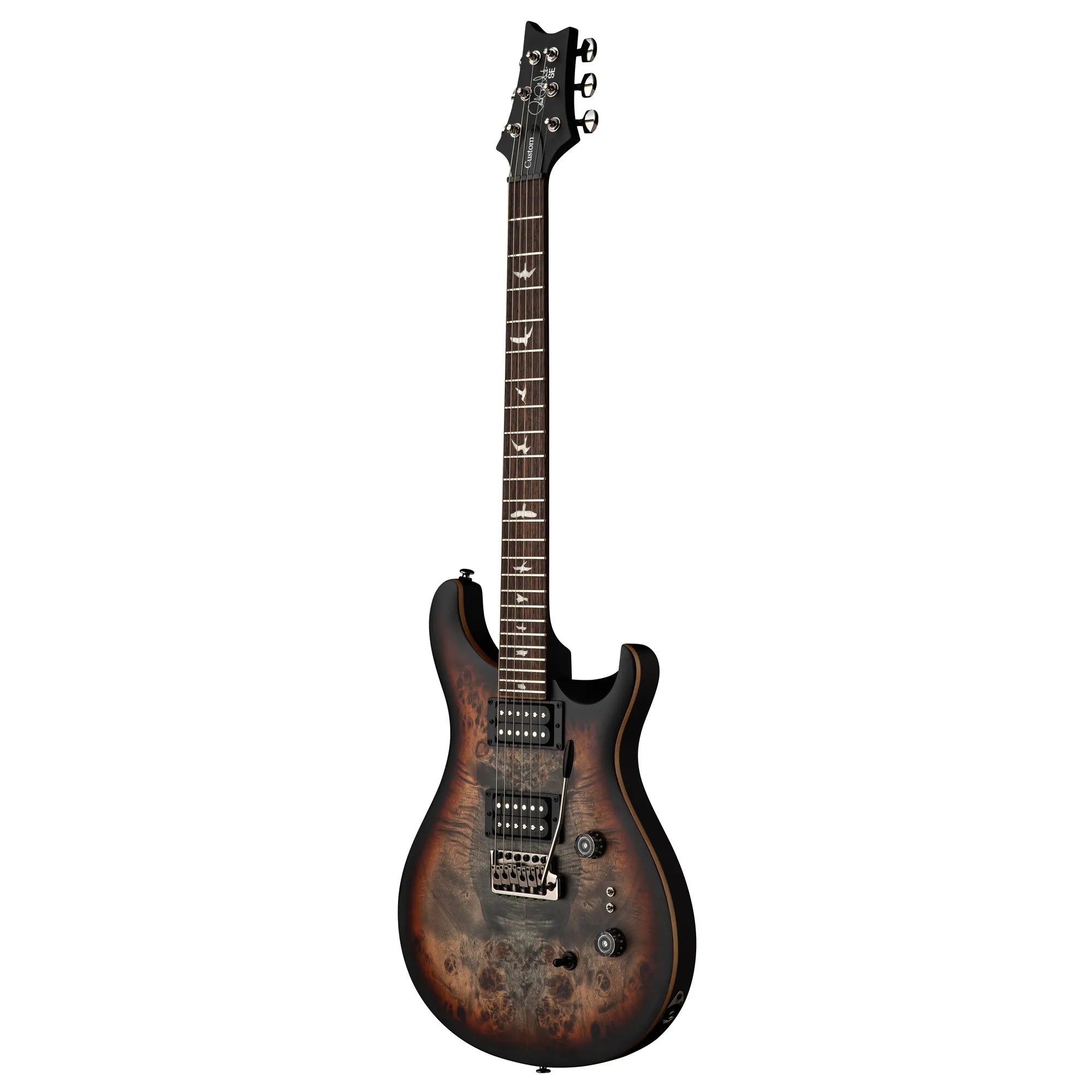 PRS SE Custom 24-08 Poplar Burl Limited Edition - Charcoal Cherry Midnight Burst