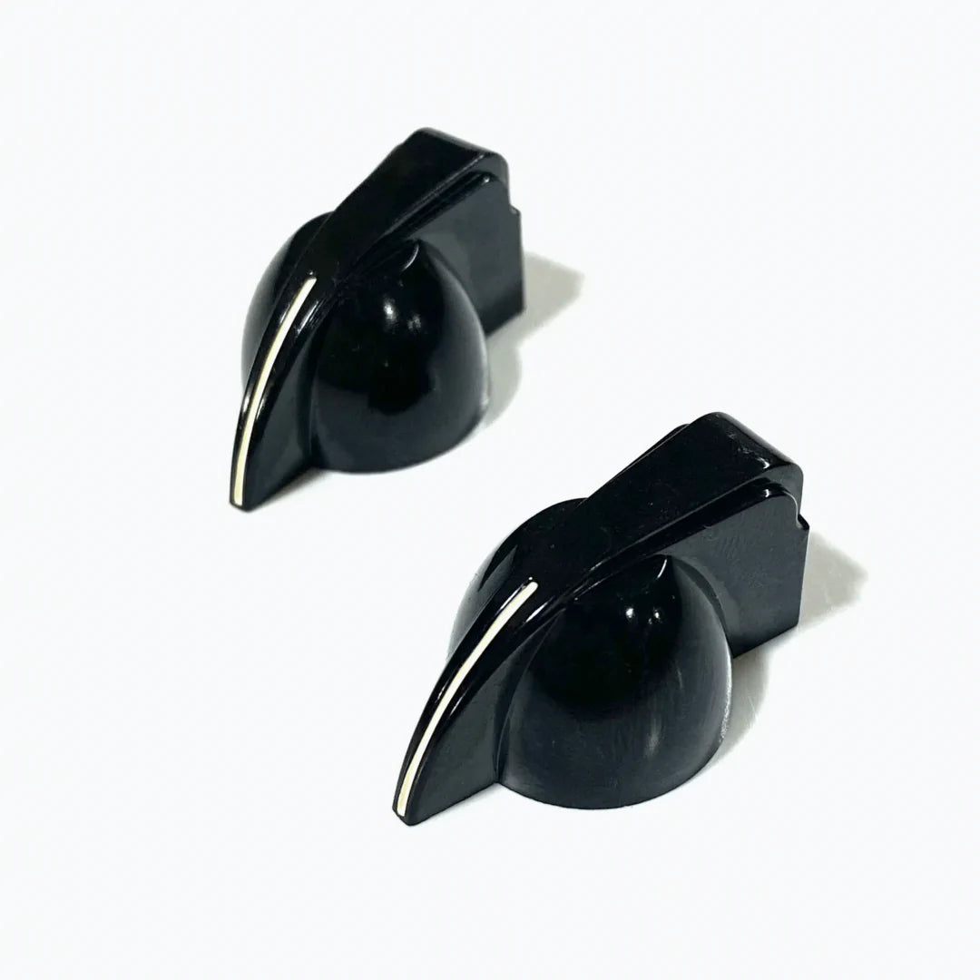 Allparts PK-0173 Set of 2 Chicken Head Pointer Knobs Black