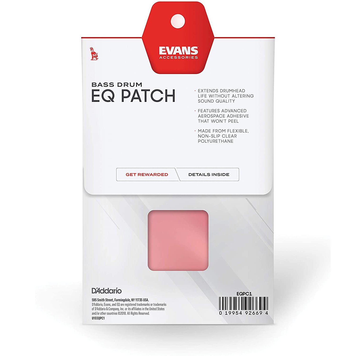 Evans EQ Clear Plastic Single Patch