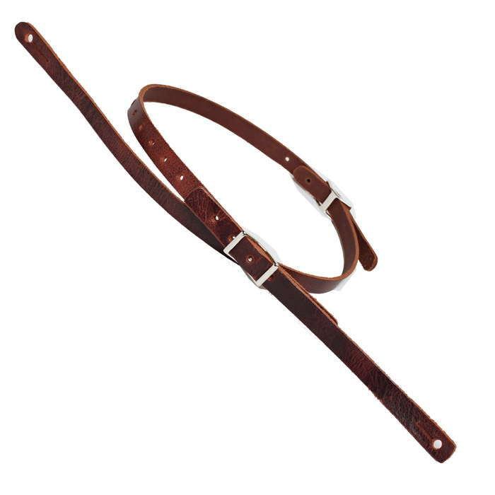 Henry Heller Brown Belt Leather Deluxe Mandolin Strap