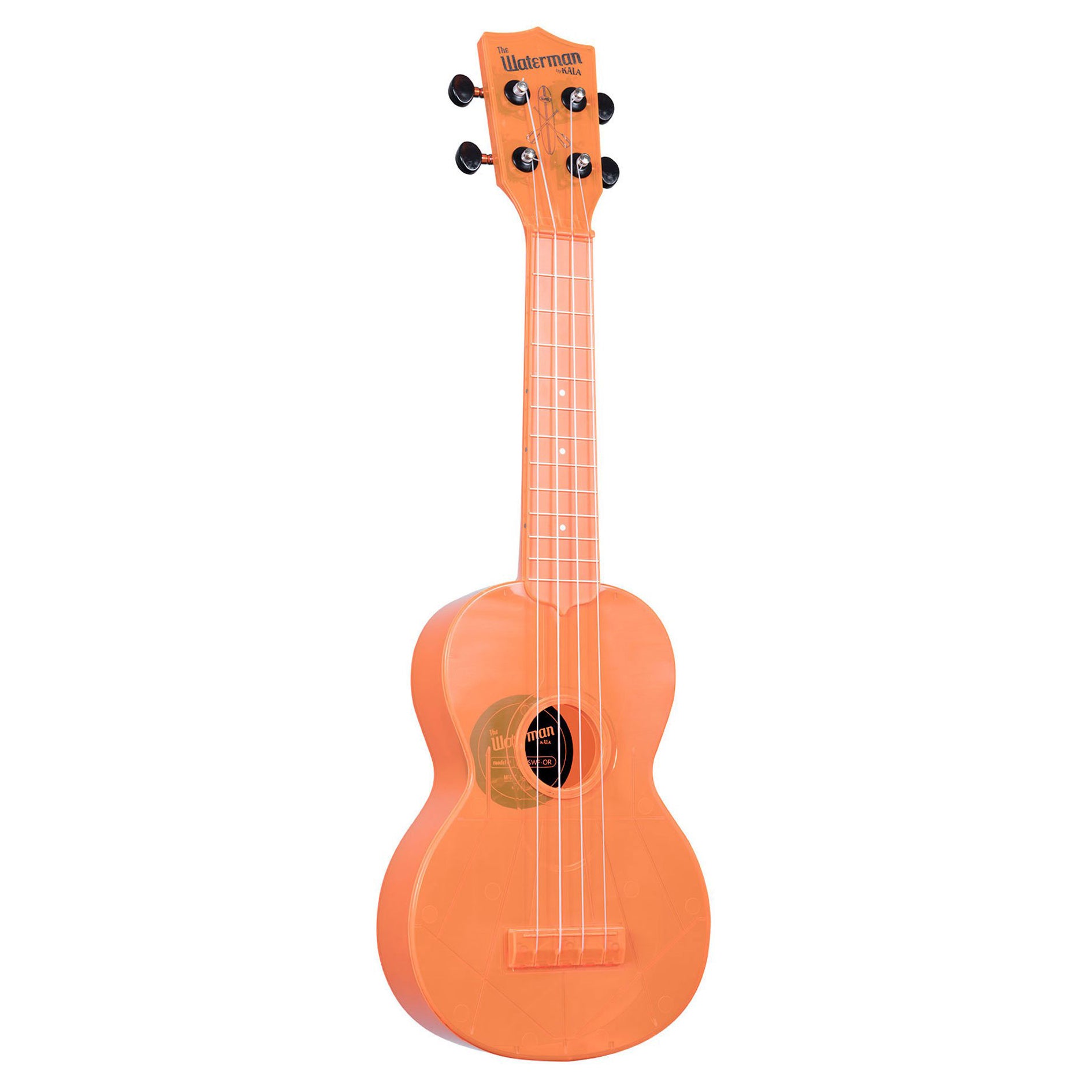 Kala Soprano Ukulele, Fluorescent Orange Waterman