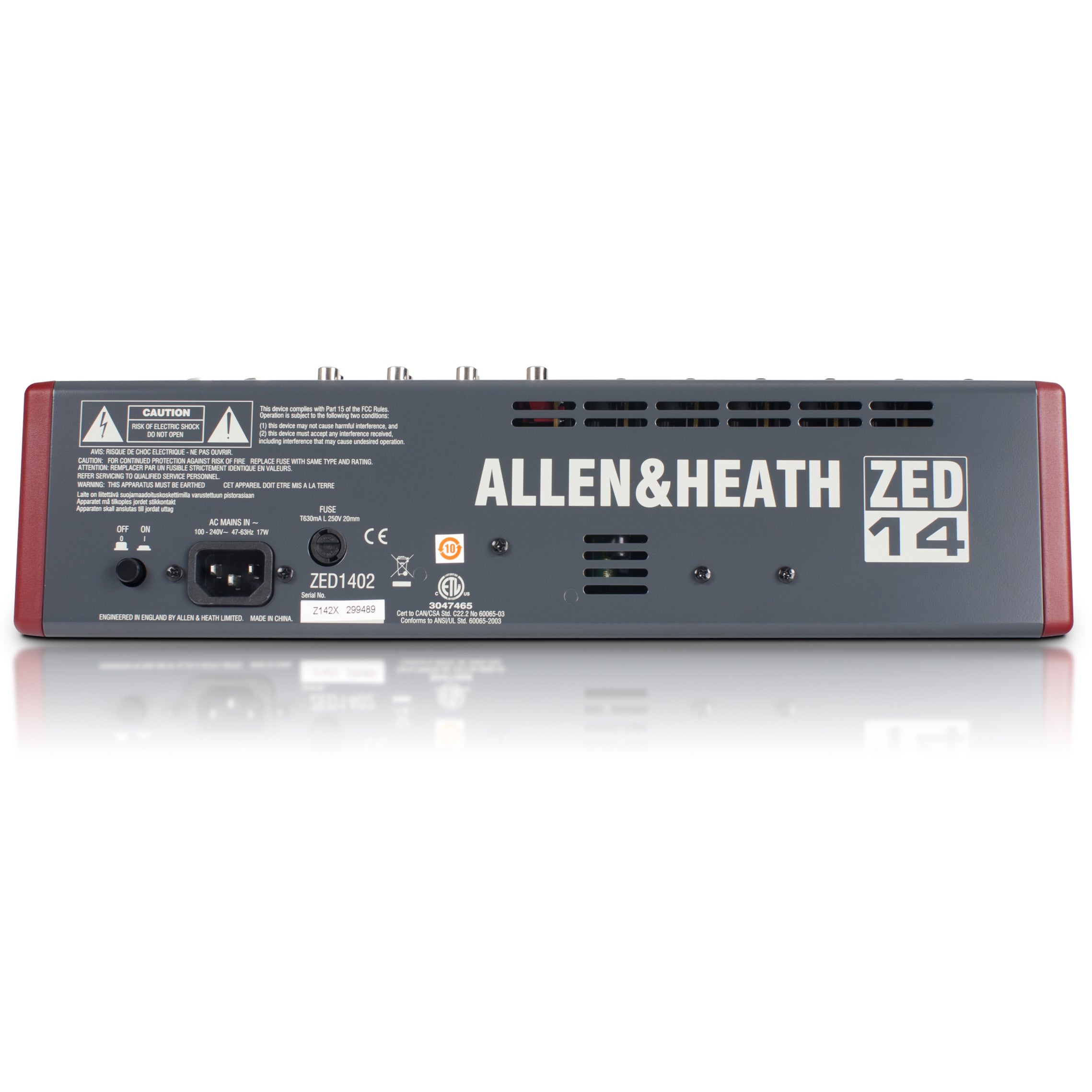 Allen & Heath ZED-14 12-channel Mixer with USB Audio Interface