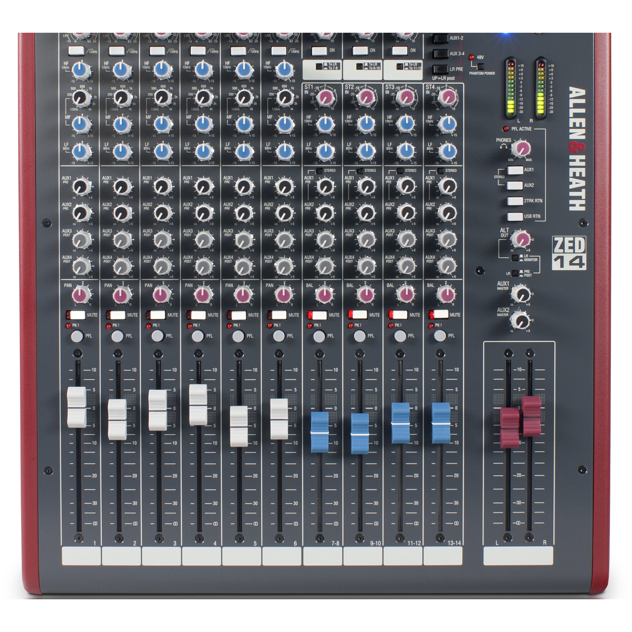 Allen & Heath ZED-14 12-channel Mixer with USB Audio Interface