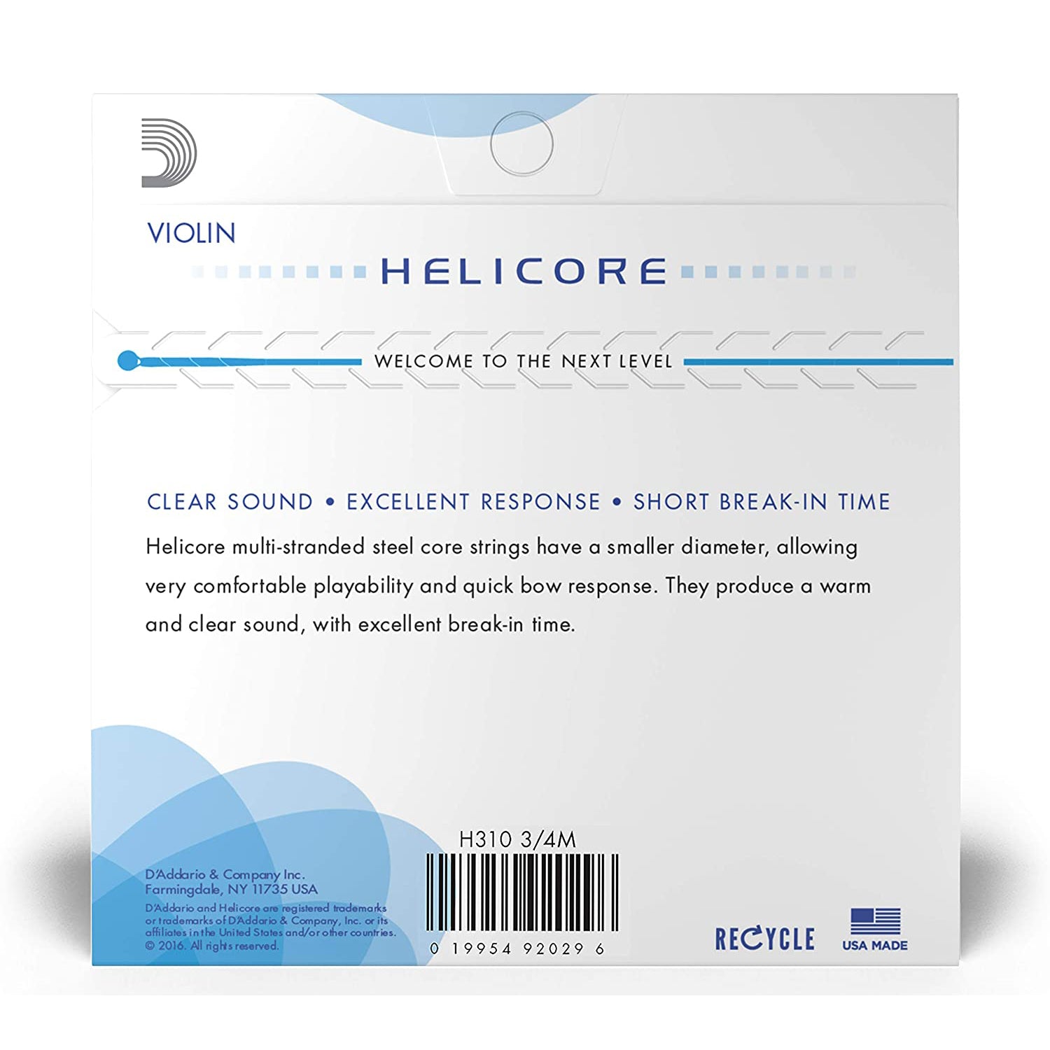 D'Addario Helicore Violin String Set