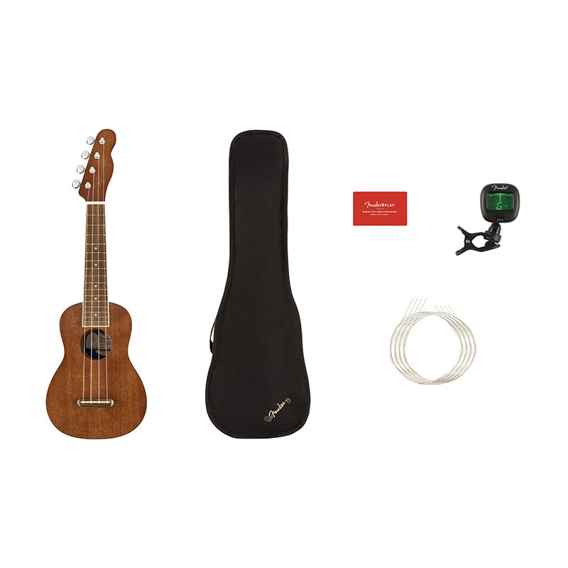 Fender Seaside Soprano Ukulele Pack Natural