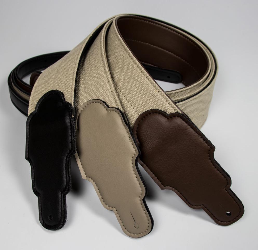 Franklin Straps 3" Hemp, Vegan Alternative Leather End Tabs Strap