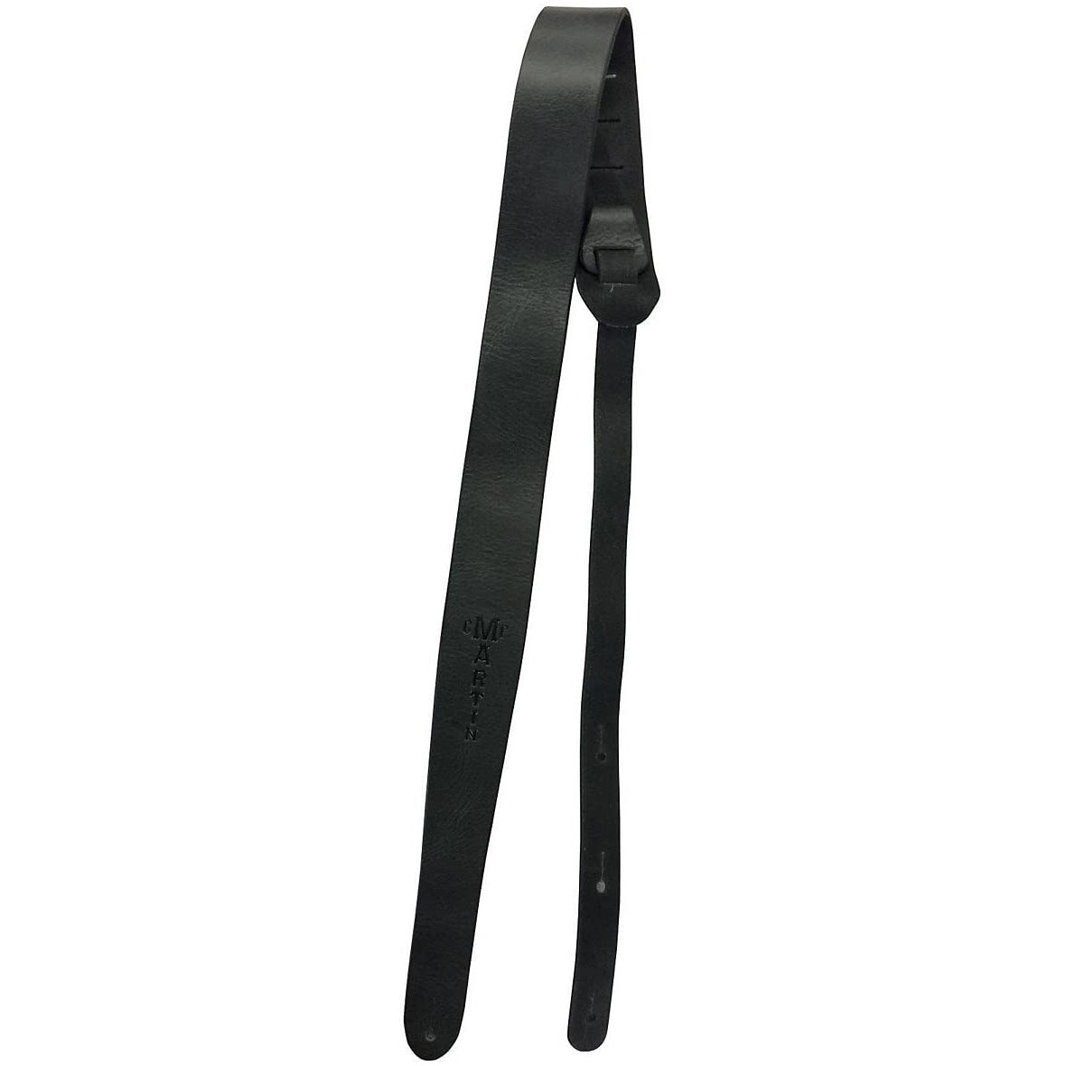 Martin 2" Leather Black Guitar Strap w/ CFM Logo