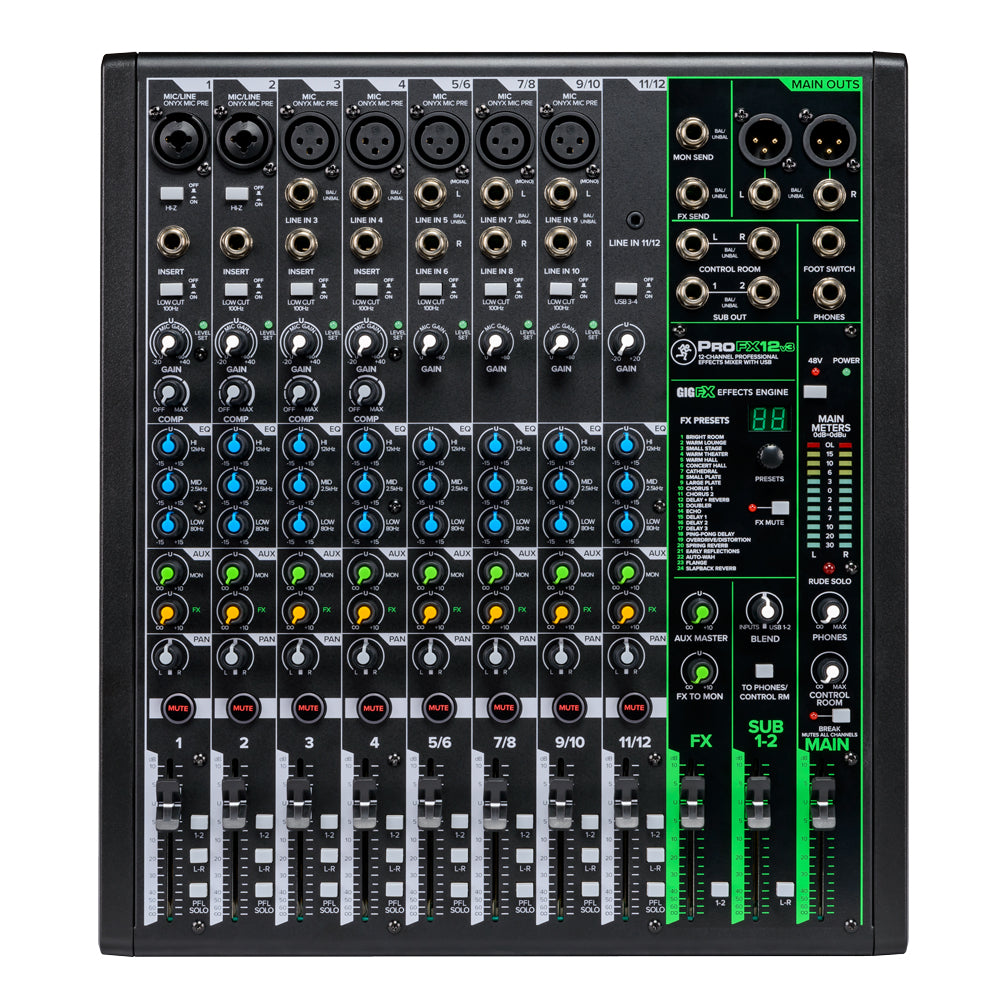 Mackie ProFX12v3 12-Channel Mixer USB