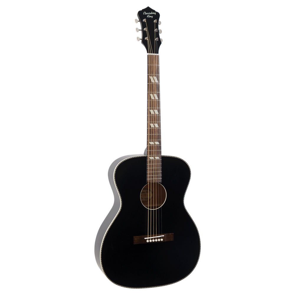 Recording King Dirty 30s Series 7 000 Matte Black Acoustic Guitar
