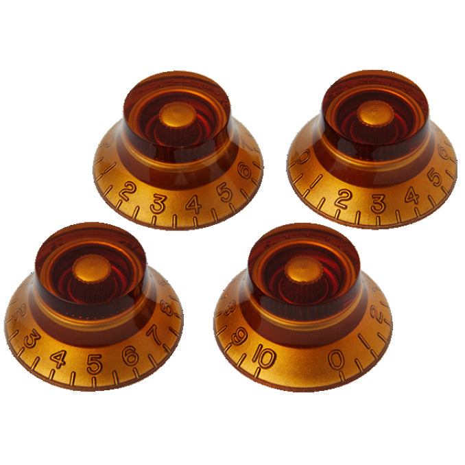 Gibson Top Hat Knobs, Vintage Amber - 4-pack