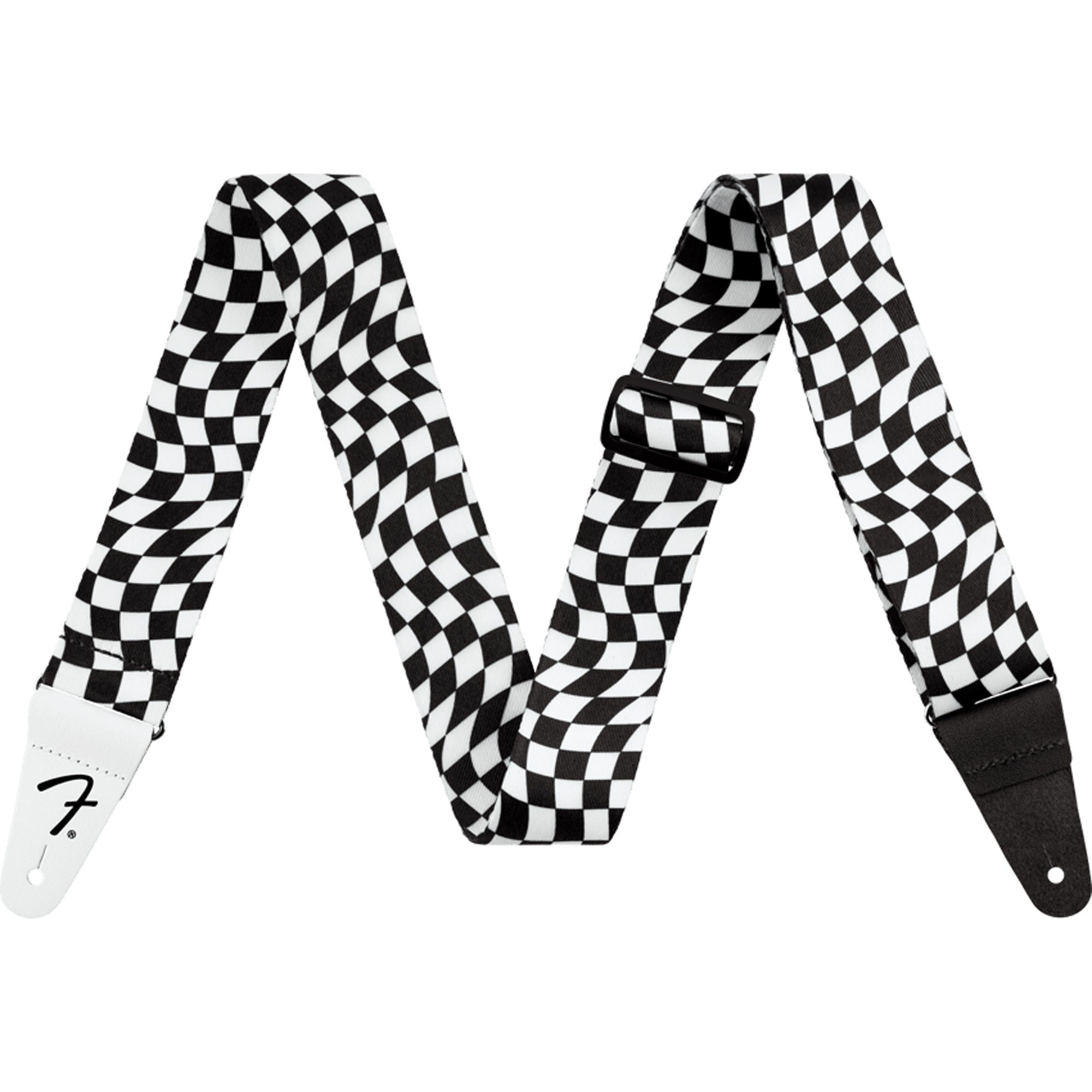 Fender Wavy Checkerboard Strap - Black and White