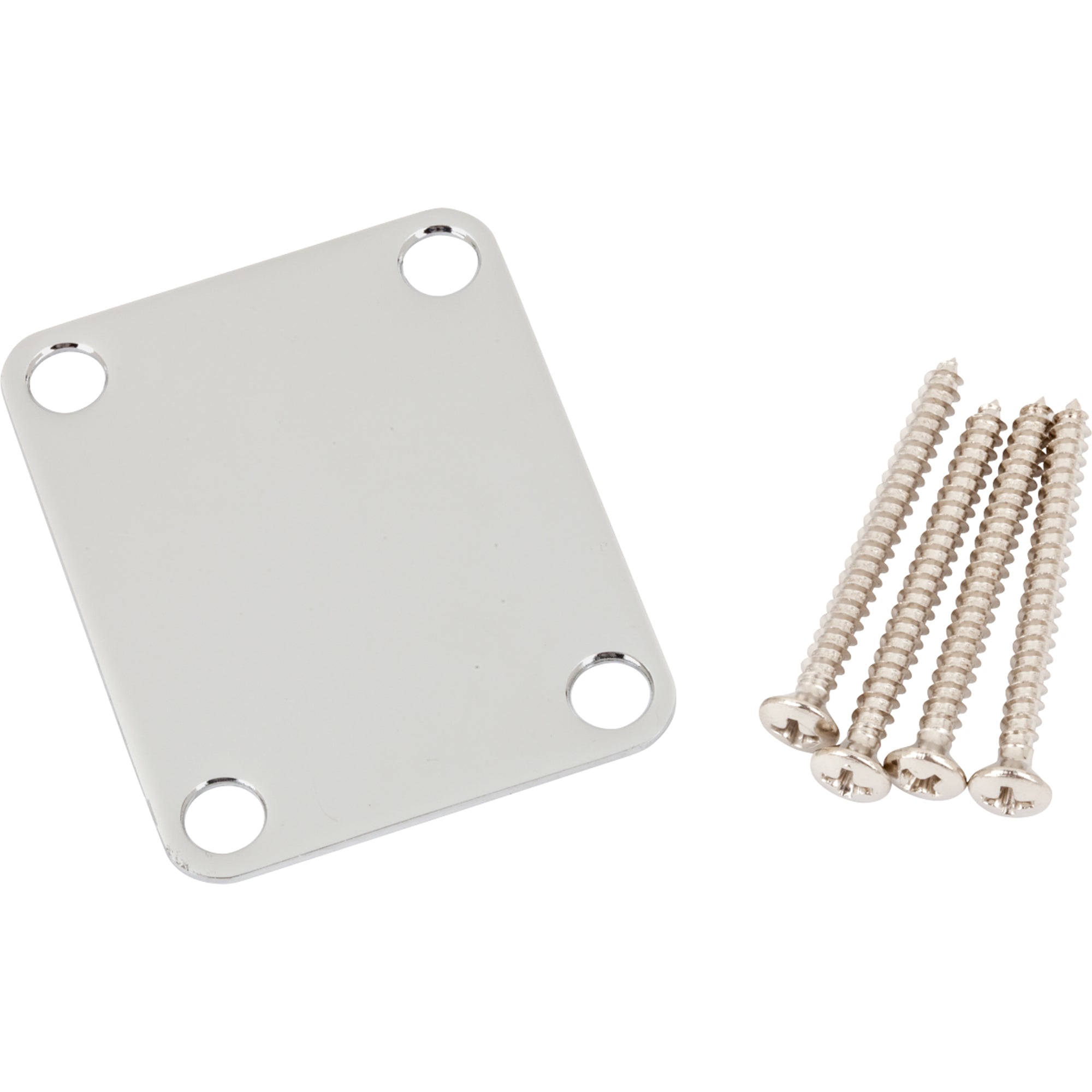 Fender 4-Bolt Vintage-Style Neck Plate (No Logo) - Chrome