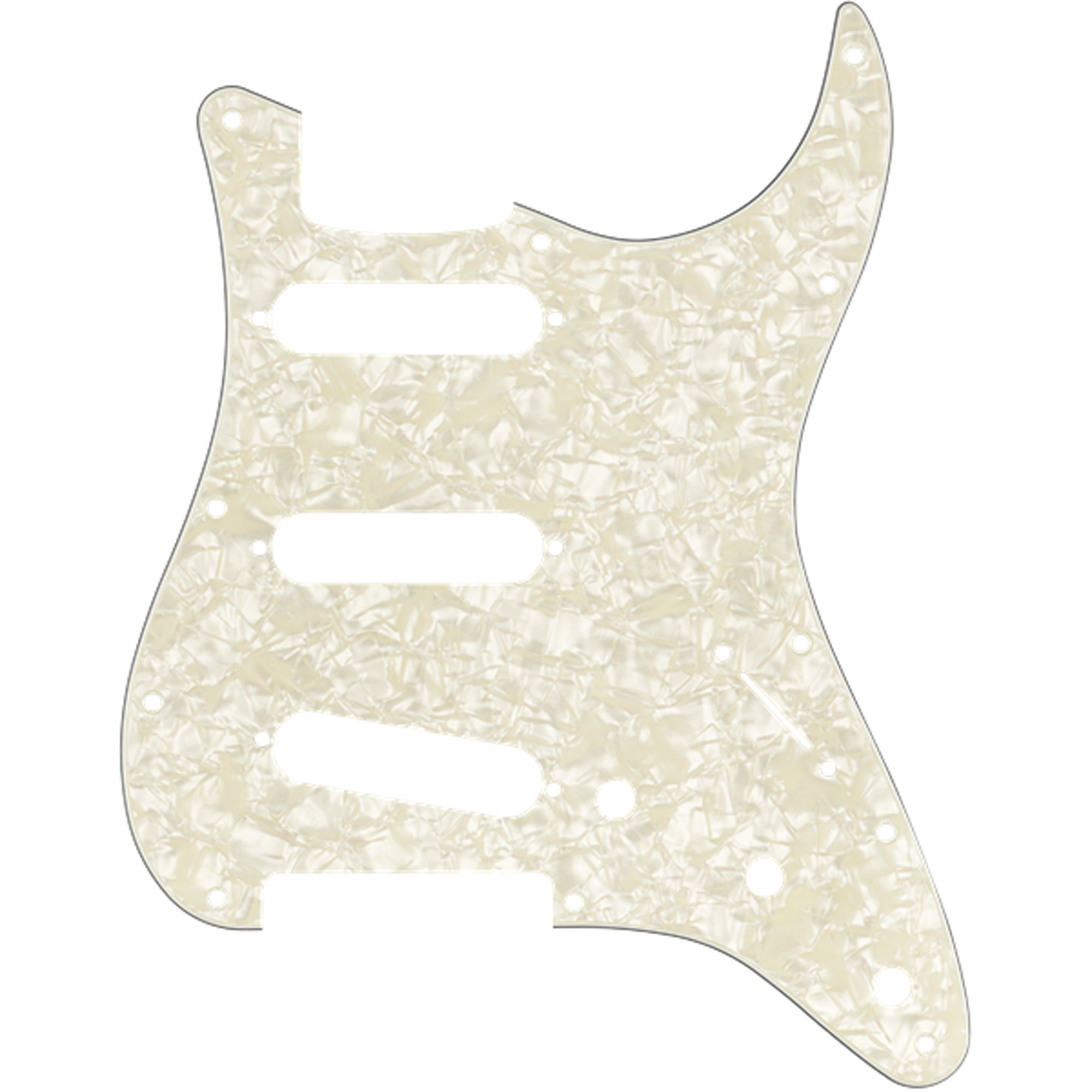 Fender 11-Hole Modern-Style Stratocaster S/S/S Pickguard - Aged White Pearl