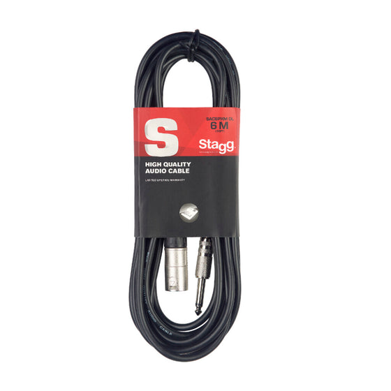20' XLR M to 1/4" TS M Instrument Cable
