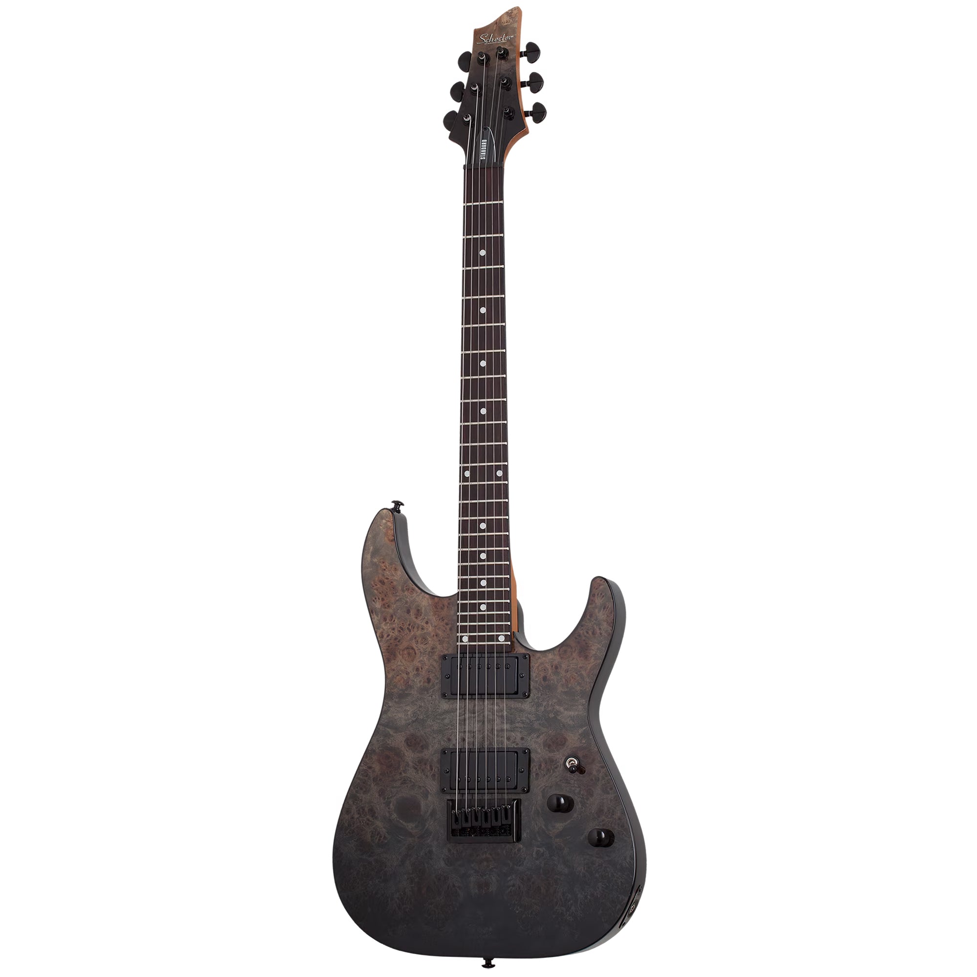 Schecter C-1 Standard - Black Fade Burst Burl