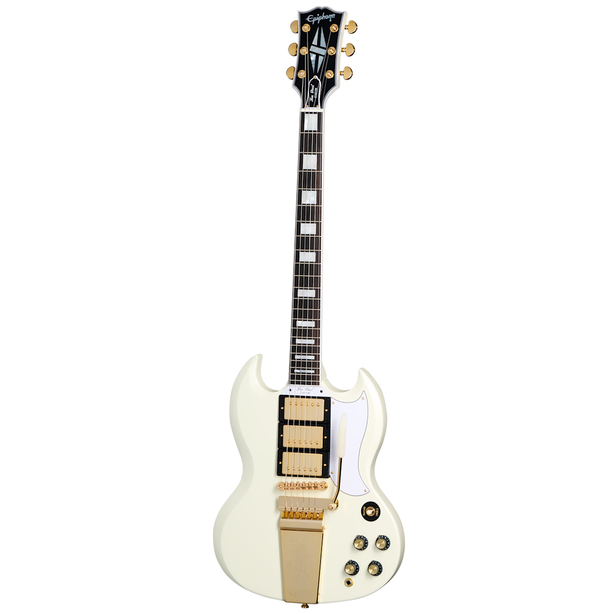 Epiphone 1963 Les Paul SG Custom with Maestro Vibrola-  Classic White