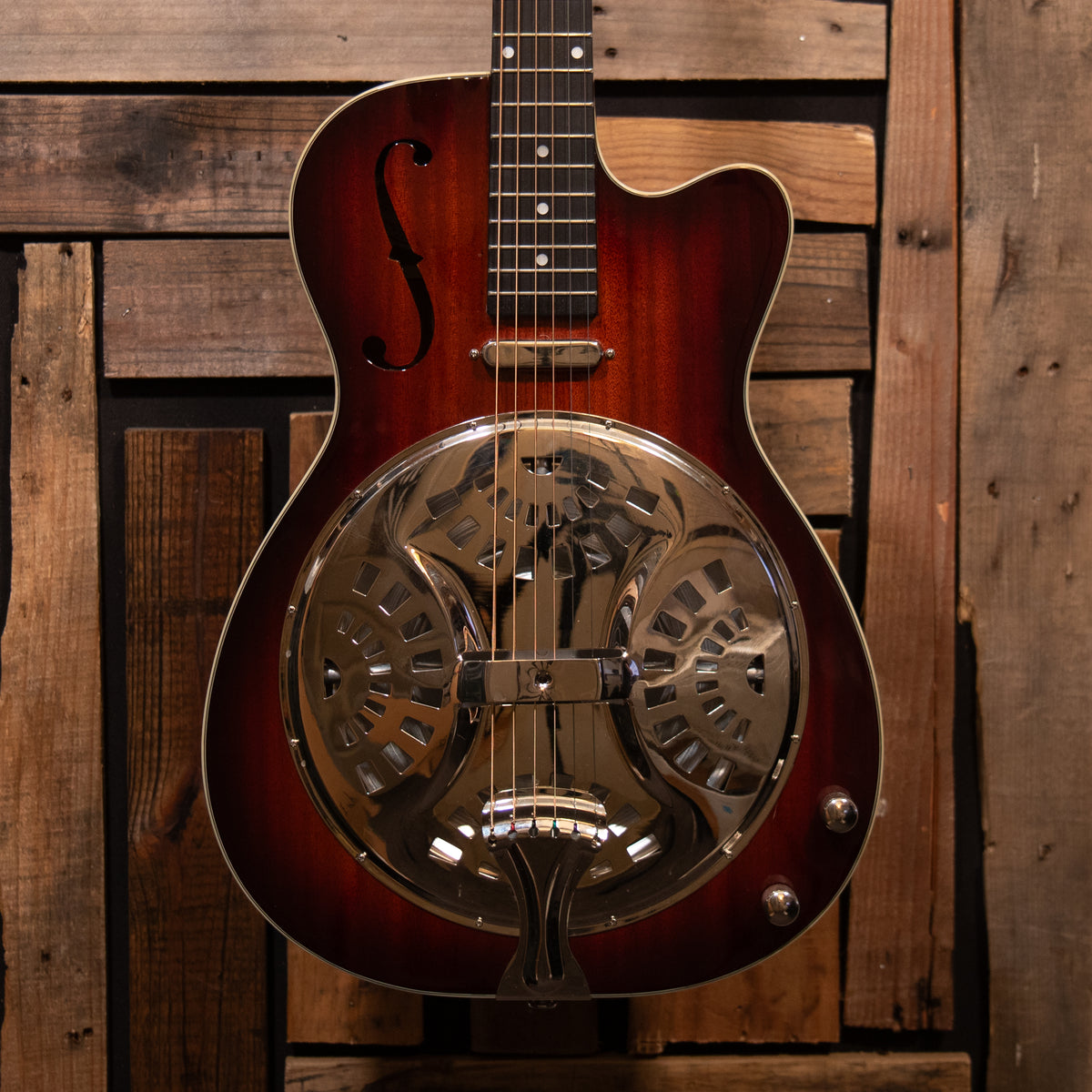 Washburn R15RCE Resonator Guitar - Tobacco Sunburst
