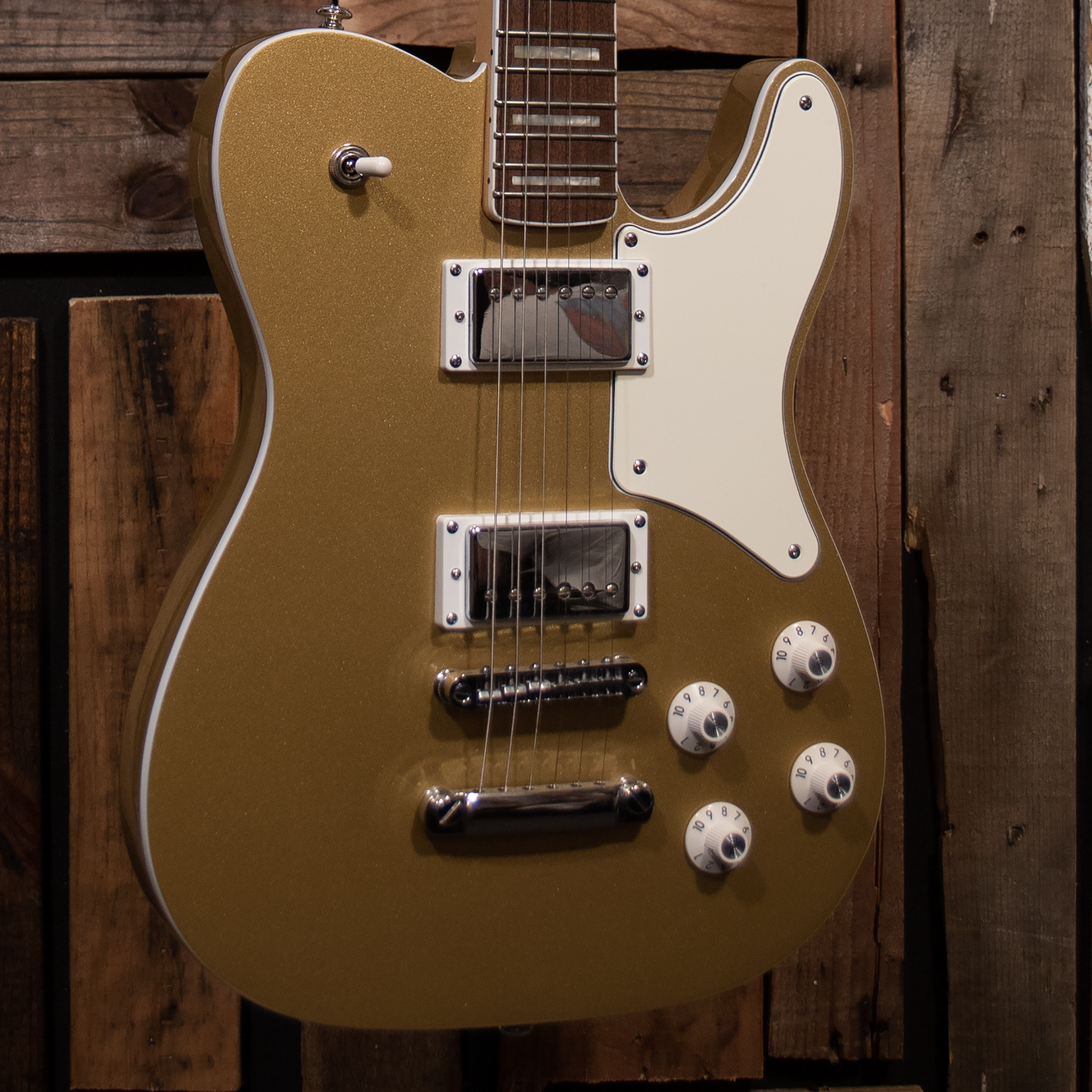 Squier Limited Edition Paranormal Troublemaker Telecaster Deluxe - Aztec Gold