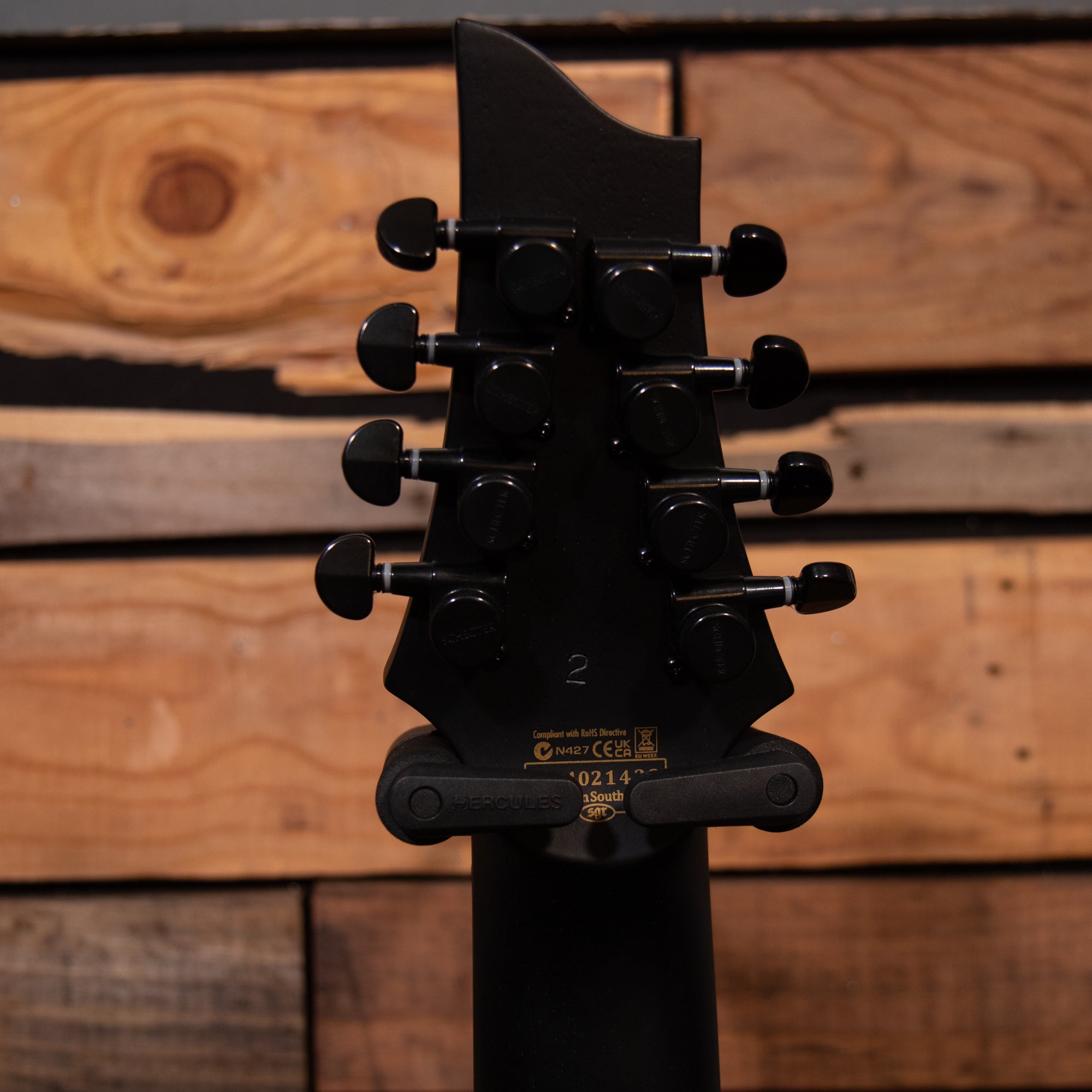 Schecter PT-8 MS Black Ops - Satin Black Open Pore