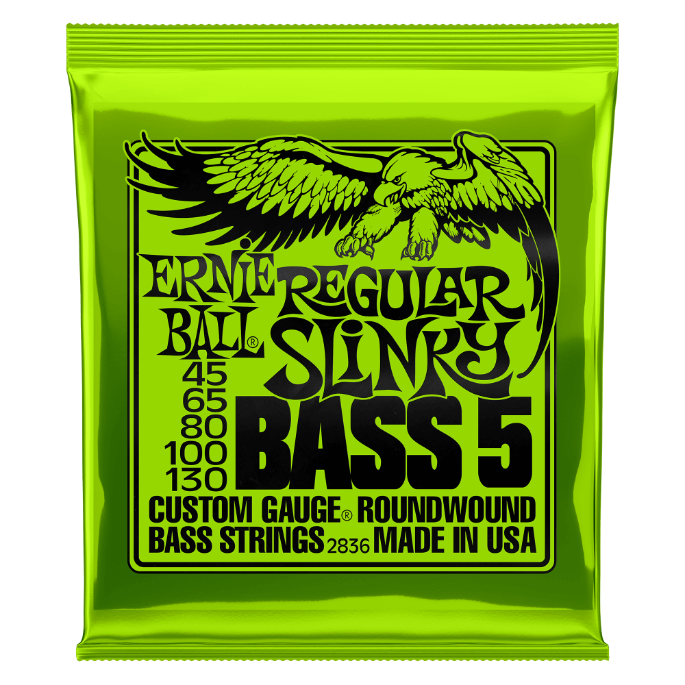 Ernie Ball 5-String Regular Slinky Bass Strings (45-130)