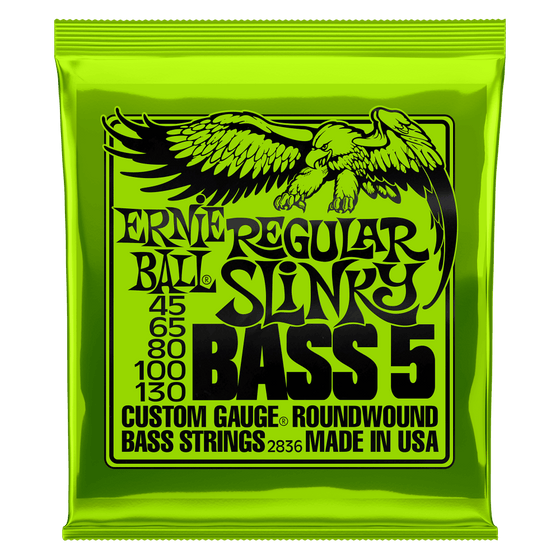 Ernie Ball 5-String Regular Slinky Bass Strings (45-130)