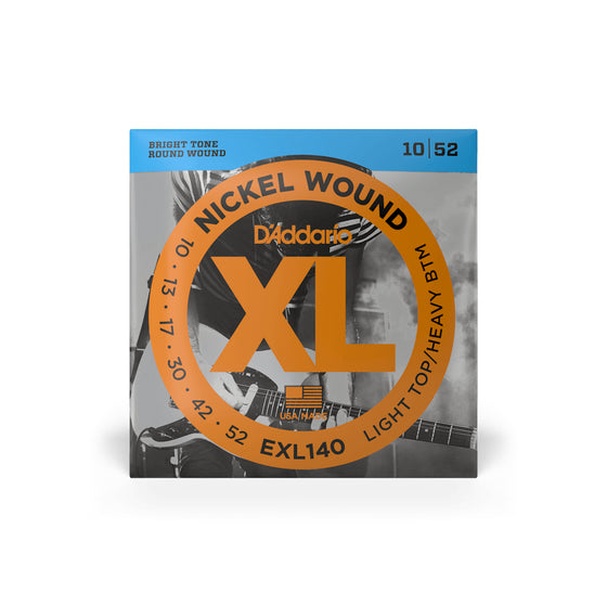 D'Addario EXL140 .010-.052 Nickel Wound Light Top/Heavy Bottom Electric Guitar Strings