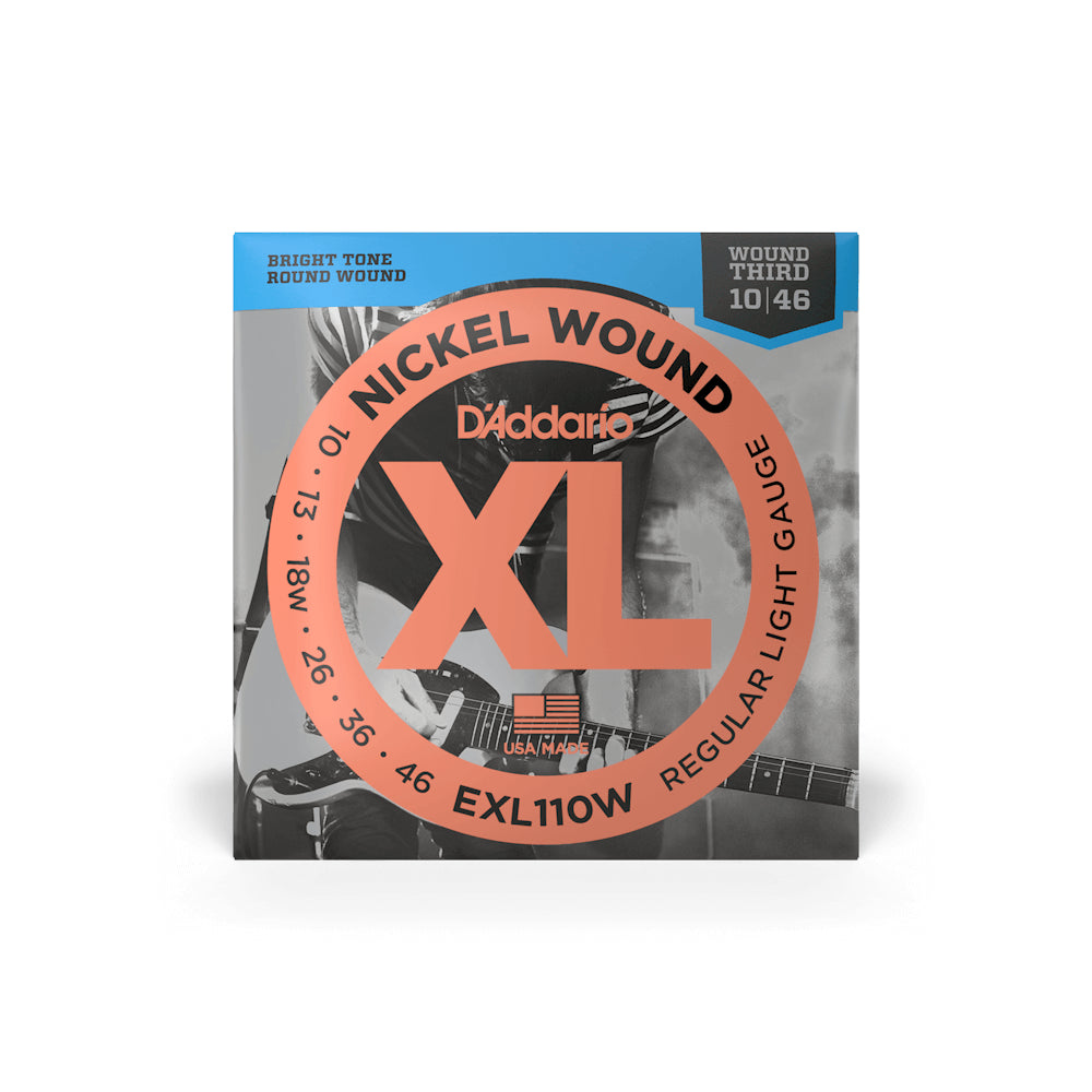 D'Addario EXL110W .010-.046 Regular Light Wound 3rd Electric Guitar Strings