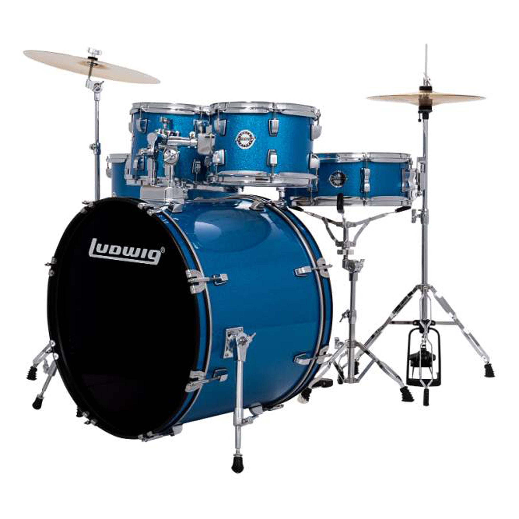 Ludwig Accent Fuse 5pc Drum Set - Blue Sparkle