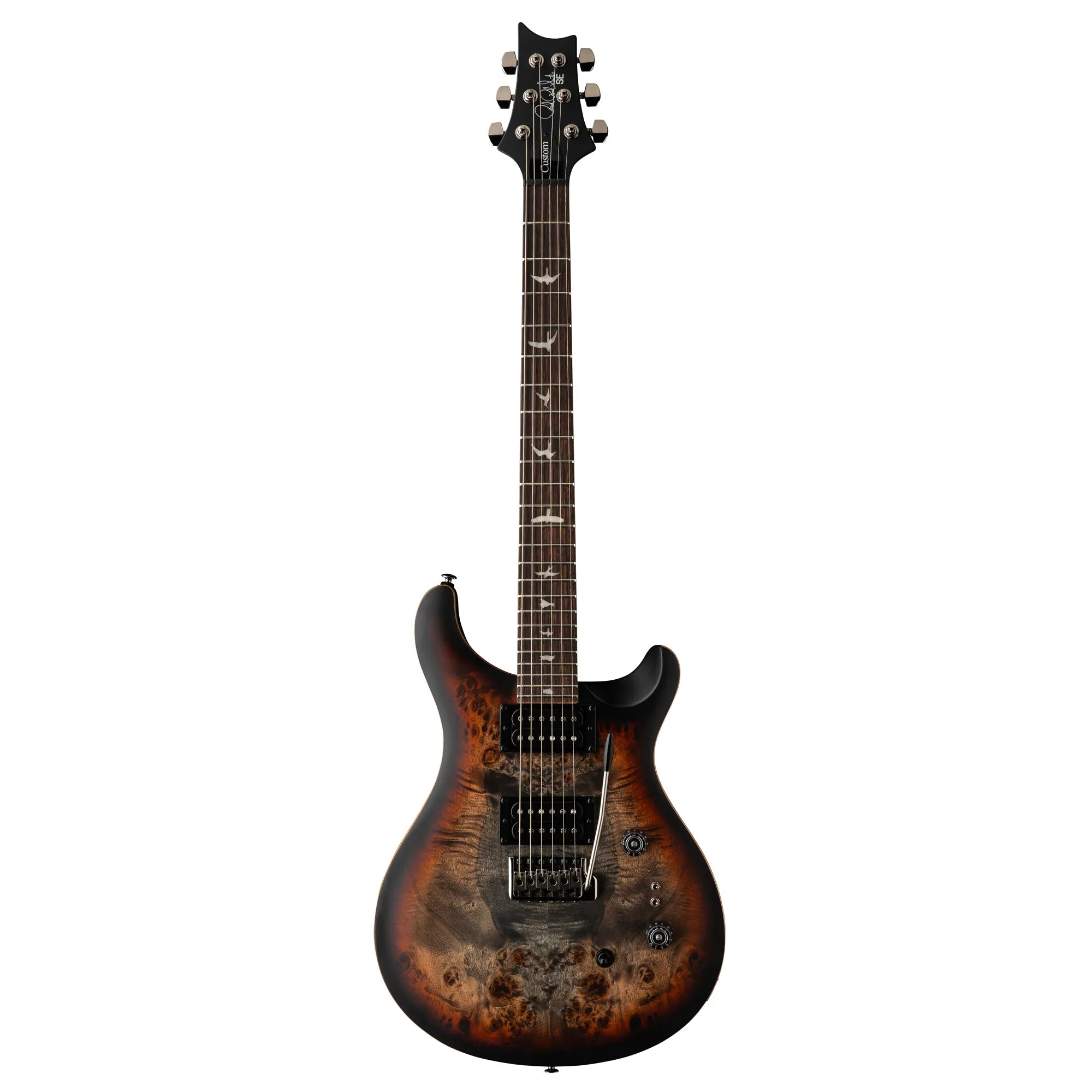 PRS SE Custom 24-08 Poplar Burl Limited Edition - Charcoal Cherry Midnight Burst
