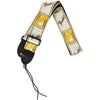 Fender Weighless 2" Monogrammed Strap, White/Brown/Yellow