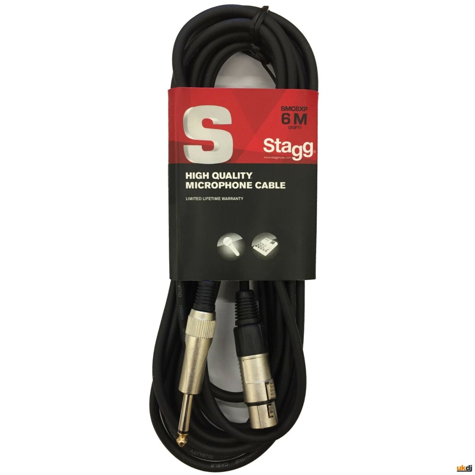 Stagg 20' XLR (f) to 1/4" (m) Cable