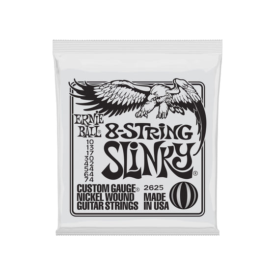 Ernie Ball Slinky Nickel Wound 8-String 10-74 Guage Electric Guitar Strings