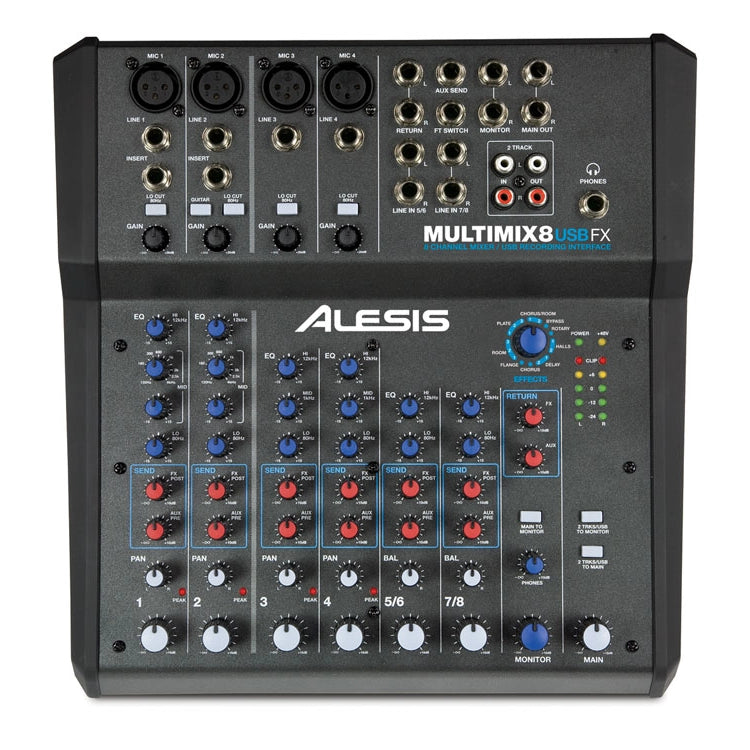 Alesis MULTIMIX 8 USB FX 8 Channel Mixer/USB Audio Interface