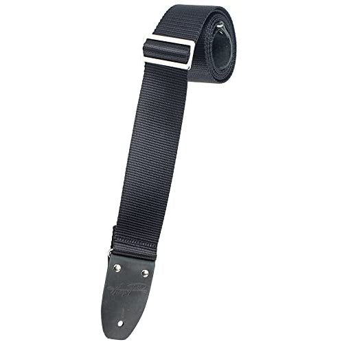 Henry Heller Black 2-Inch Deluxe Nylon Guitar Strap