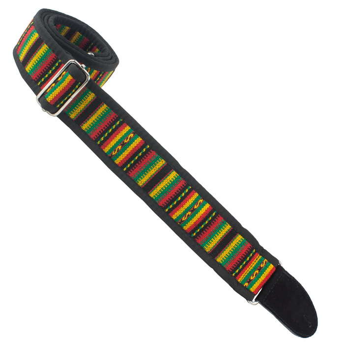 Henry Heller 2" Peruvian Rasta Guitar Strap