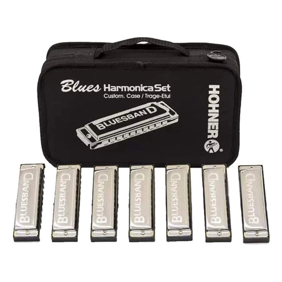 Hohner Blues Band Harmonica 7-piece Harmonica Set w/Bag