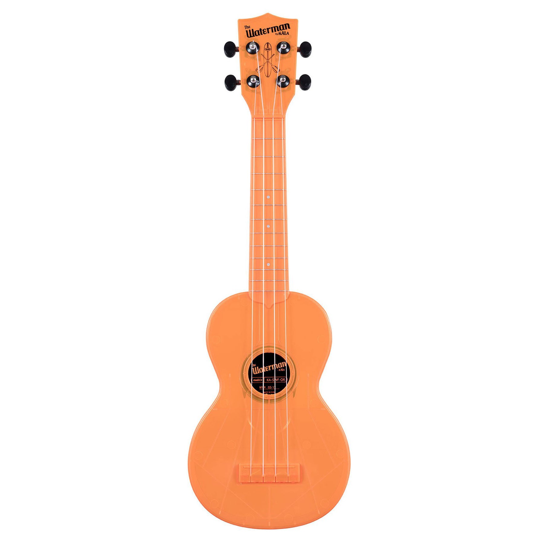 Kala Soprano Ukulele, Fluorescent Orange Waterman