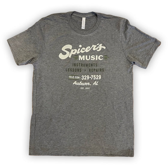 Spicer's Music Grey Logo T-Shirt