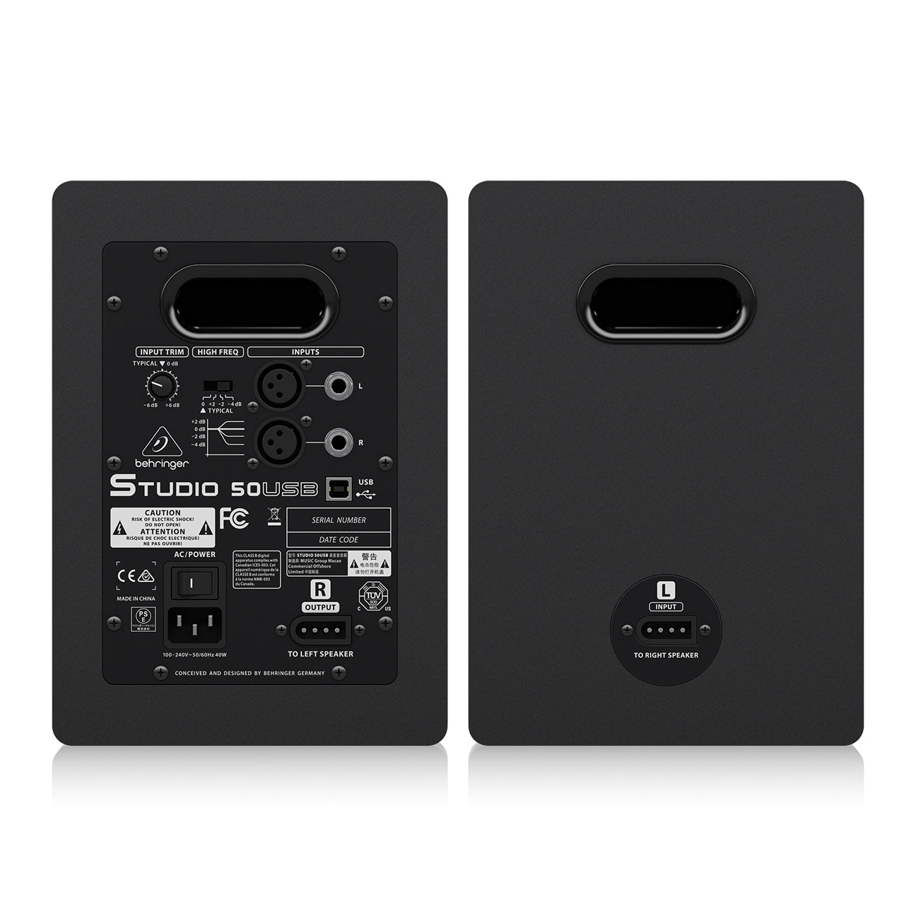 Behringer 5" STUDIO50USB Powered Studio Monitors USB Pair