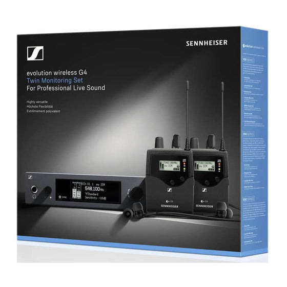 Sennheiser EW IEM G4-TWIN Wireless In-Ear Monitoring System A Band
