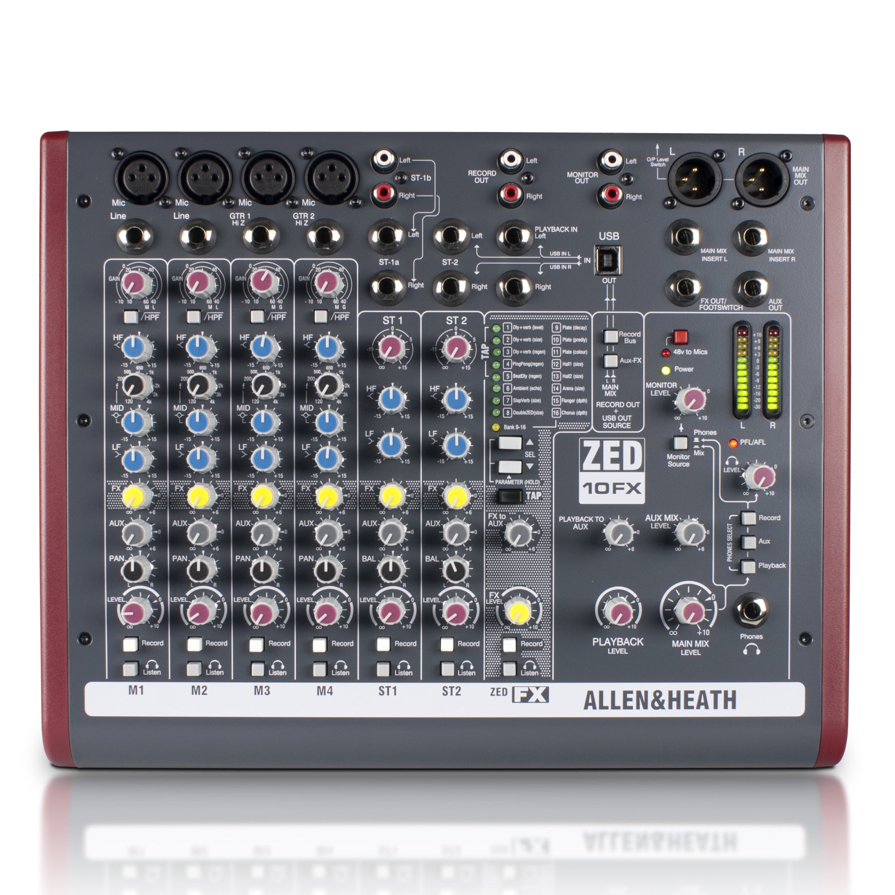 Allen&Heath ZED-10FX 10-Channel Mixer with USB Audio Interface