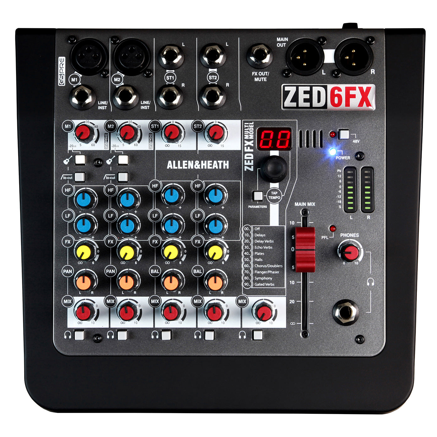 Allen&Heath ZED-6FX 6-channel Mixer with USB Audio Interface