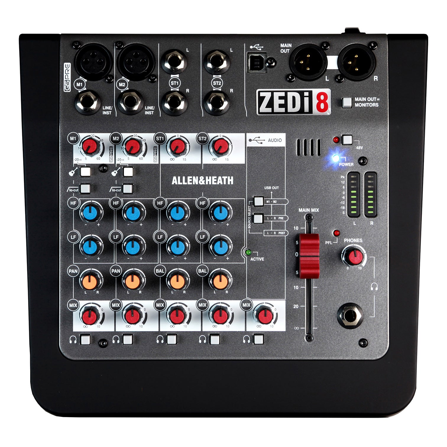 ZEDi-8 8-channel Mixer with USB Audio Interface