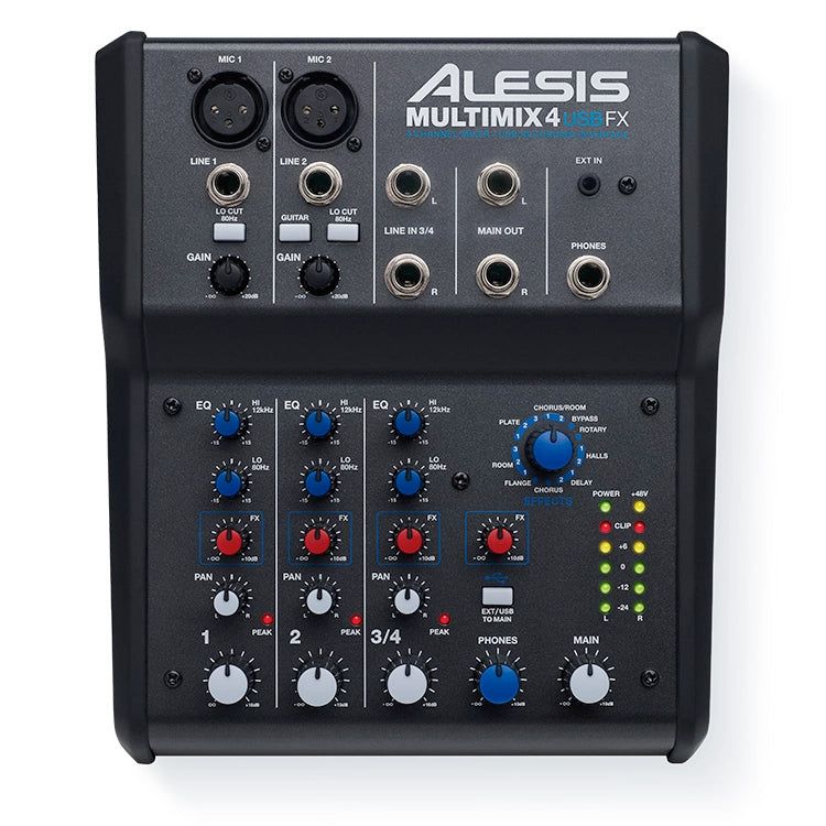 Alesis MULTIMIX 4 USB FX 4 Channel Mixer/USB Audio Interface