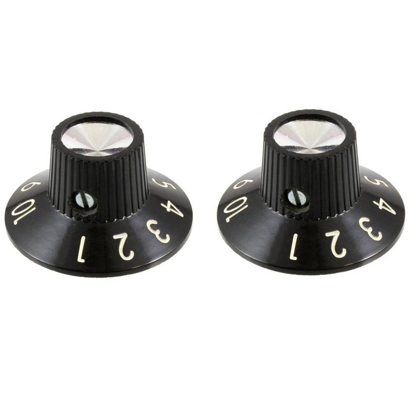 Allparts Set of 2 Black Amp Knobs